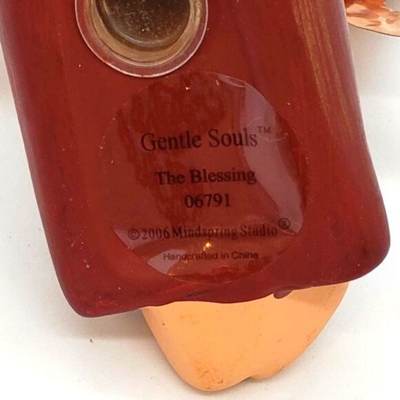 Gentle Souls Handcrafted 2006 The Blessing Copper Winged Angel Figurine - Picture 10 of 10